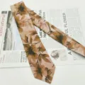 Cravatta da uomo in cotone con stampa floreale vintage 8cm stile casual per affari e tempo - MLD-18