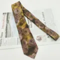 Cravatta vintage in cotone con stampa floreale da uomo, cravatta retrò da 8 cm. - MLD-20
