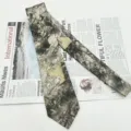 Cravatta uomo in cotone vintage con stampa artistica, cravatta retrò da 8 cm per uso quotidiano. - MLD-27