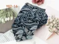 Men's casual business paisley jacquard woven necktie, elegant black and blue 8cm width. - YG2-16