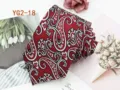 Men's red paisley jacquard necktie 8cm wide elegant business casual formal wear accessory - YG2-18