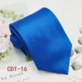 Men's blue jacquard tie for business formal wear, fine textured woven fabric accessory. - CDT-16
