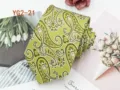Green paisley jacquard mens necktie casual business 8cm polyester silk fashion neck wear - YG2-21