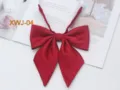 Rote feine Köper-Spitzfliege für Damen, einfarbiges JK-Uniform-Kragenaccessoire. - Rot