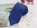 Blue patterned men's necktie, elegant business jacquard woven tie for formal suit wear. - CN-58