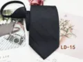 Men's black striped zipper tie, 8cm business formal lazy necktie for office and daily wear. - LD-15
