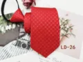 Red zipper necktie for men, 8cm business formal wear lazy tie with elegant dot pattern. - LD-26