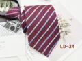 Red striped zipper tie for men business formal wear 8cm wide workplace necktie detail - LD-34