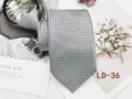Grey textured zipper tie for men business formal wear, easy-to-use pre-tied necktie 8cm. - LD-36