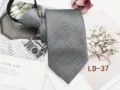 Grey glitter zipper tie for men business professional wedding party wear stylish necktie - LD-37