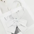 Noeud papillon blanc uniforme JK japonais eleve col marin ruban accessoire de cou variante - Blanc