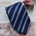 Cravatta Classica da Uomo in Seta 8cm Affari Rigata Cravatta per Abito Formale Nuovo - CS-05