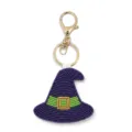 Handmade beaded witch hat keychain detail, exquisite craftsmanship, perfect Halloween accessory. - Witch Hat