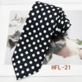 Classic black and white polka dot men tie retro business formal suit accessory 8cm width. - HFL-21