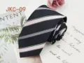 Fashion JK uniform striped necktie, 7cm handmade casual jacquard tie for daily wear. - JKC-09