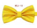 Farfalla uomo gialla dettaglio, design classico a quadri per abiti formali da matrimonio. - MGJ-18 Giallo