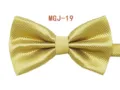 Farfallino motivo griglia dorato da uomo, elegante cravatta a farfalla formale. - MGJ-19 Dorato