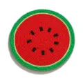 Handgemaakte watermeloen kralen onderzetter tafelmat decoratieve kopjesmat isolatiemat - Watermeloen schijf rocailles onderzetters / Rood