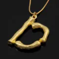 Goldene Buchstabe D Anhänger Halskette kurze Kette minimalistischer Schmuck Damen - Buchstabe D Stil