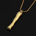 Goldene Lava geometrische Anhänger Halskette kurze Schlüsselbeinkette Mode minimalistischer Schmuck - Buchstabe I Stil