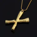 Exaggerierte geschmolzene goldene Buchstabe X Anhänger Halskette für Damen, kurzer Stil. - Buchstabe X Stil