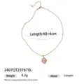Collana Stile Europeo Americano Vintage Pietra Naturale Ciondolo Catena Clavicola - Stile Pietra Naturale Rosa (2407QT23767XL)