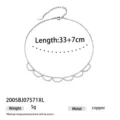 Collana girocollo in zircone e strass da donna, elegante catenina corta con stile chic. - Choker con Zirconia Completa (2005BJ07571XL) / 33+7cm / Argento