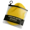 Esponja de baño africana amarilla en bolsa transparente con cremallera - Amarillo