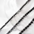 Bracciali tennis in argento 925 con moissanite nera eleganti, splendidi gioielli da donna chic. - 15cm / Bracciale in Moissanite (MS158) / Confezione da 3mm / Nero