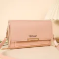 ENDAYCON sac portefeuille bandouliere rose multifonctionnel pochette vue principale. - Rose