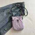Ελαφφιά μωβ μίνι τσάντα κινητού από καμβά, casual γυναικεία τσάντα χιαστί ώμου. - Μωβ