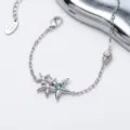 Bracciale stella marina in argento con zircone rosa blu e perla, gioiello da spiaggia. - Design di Stella Marina e Conchiglia (2302BK16853SL)