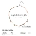 Collana di perline bohémien con ciondoli a fiore, vista dettagliata di misure e specifiche. - Collana di Perline Piccolo Fiore in Pietra Paesaggio