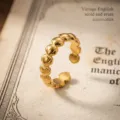 Anello aperto conchiglia vintage francese anello regolabile oro minimalista dettaglio - Anello con Conchiglia (2210IP16609JZ)