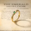 Anello aperto dorato vintage con pietra verde, design ondulato minimalista gioiello delicato. - Taglia US 6 Anello con Gemma Verde (1912ZJ06317JZ)