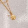 Collana girocollo dorata a strati con conchiglia e perla gioiello elegante donna. - Stile Conchiglia Perla (2311QT23347XL)
