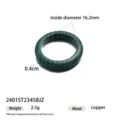 Anello semplice in malachite naturale vista dettaglio, diametro interno 16,2 mm, larghezza 0,4 cm. - Taglia 6 / Malachite