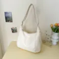 Μπεζ μεγάλη δερμάτινη τσάντα ώμου χιαστί tote bag για γυναίκες casual καθημερινή χρήση. - Ζαχαρί