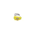 Manchette d'oreille cœur émail jaune zircon, clip cartilage sans perçage mode bijoux. - Style Cœur 5 (Pièce Unique)