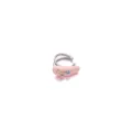 Manchette d'oreille émail rose avec zircone colorée clip cartilage sans piercing - Style Bonbon Zirconia 1 (Pièce Unique)