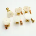 Natural agate stone cabinet knobs with brass base for modern drawers and wardrobes. - White