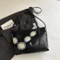 Γυναικεία τσάντα shopper μεγάλη χωρητικότητα vintage casual ώμου κομψή τσάντα χεριού νέα - Μαύρο