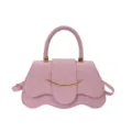 Rosa elegante bolso de hombro con diseño de nicho, bolso de mano moderno para mujer. - Sin colgante / Rosa