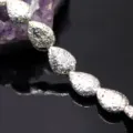 Electroplated lava stone beads teardrop loose beads DIY retro jewelry accessories - Silver