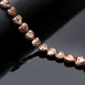 Roségold herzförmige Lavastein Perlen Armband DIY Schmuck Zubehör Hauptansicht. - Antik Roségold