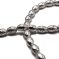 Silver electroplated lava stone barrel beads DIY bracelet jewelry making craft accessories. - 10mm*12mm / Silver