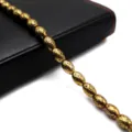 Gold electroplated lava stone barrel beads for DIY bracelet jewelry accessories option. - 10mm*12mm / Antique Gold