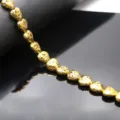 Galvanisierte Vulkanstein Herz Perlen fuer DIY Armband Schmuck Zubehoer in gold - Gold