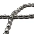 Silver electroplated lava stone barrel beads strand for DIY handmade bracelets jewelry making. - 10mm*12mm / Antique Silver