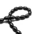 Electroplated black lava stone barrel beads for DIY handmade bracelet jewelry accessories. - Gunmetal